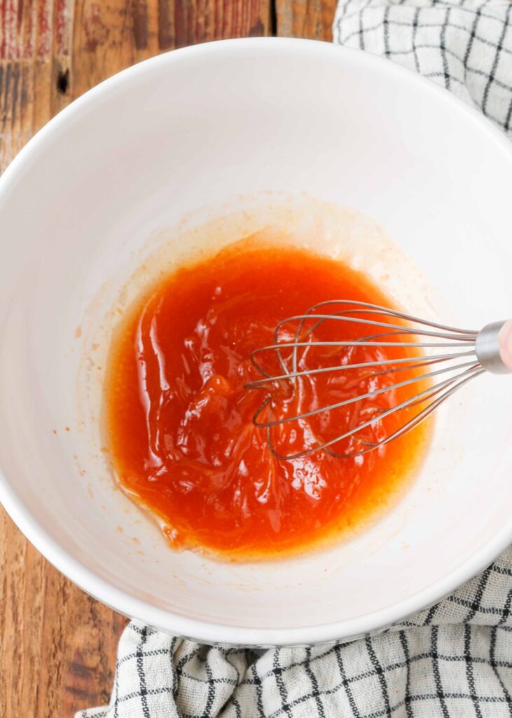 spicy dressing in bowl 