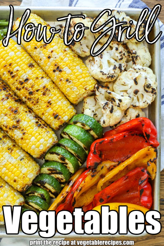 close up photo of grilled vegetables on sheet pan