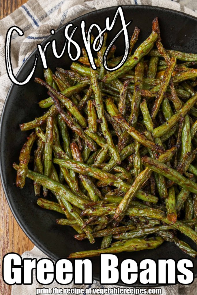 Spicy Green Beans in black bowl