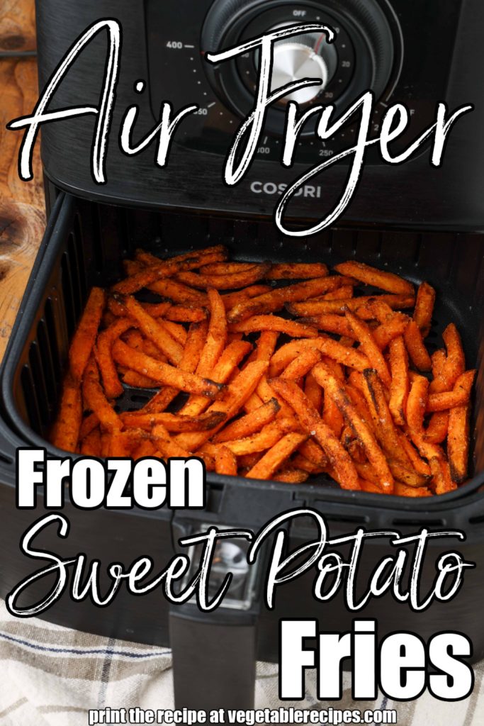 sweet potato fries in the air fryer basket