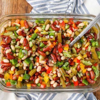 cold bean salad with four beans