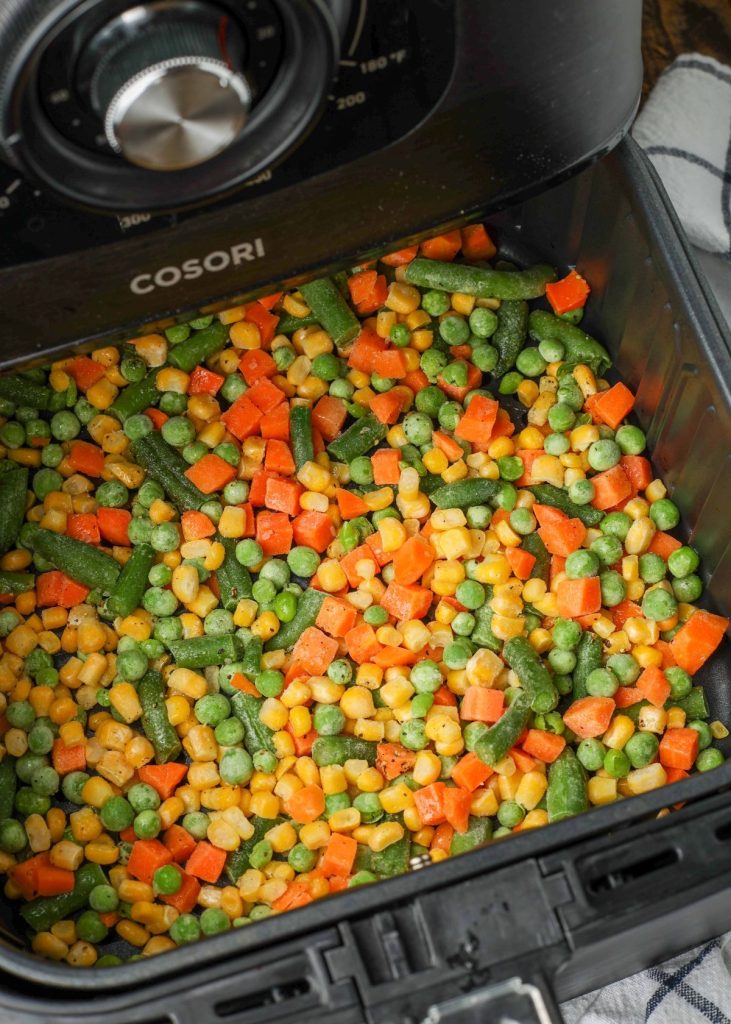 frozen vegetables in air fryer basket