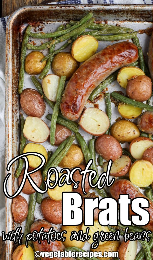 Oven cooked brats on sheet pan