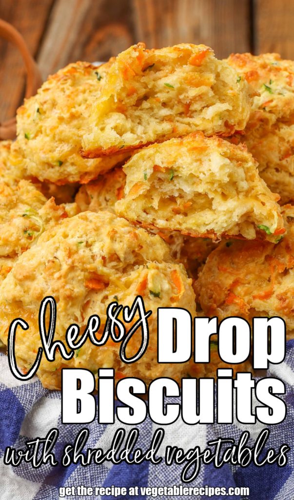drop biscuits with vegetables in basket