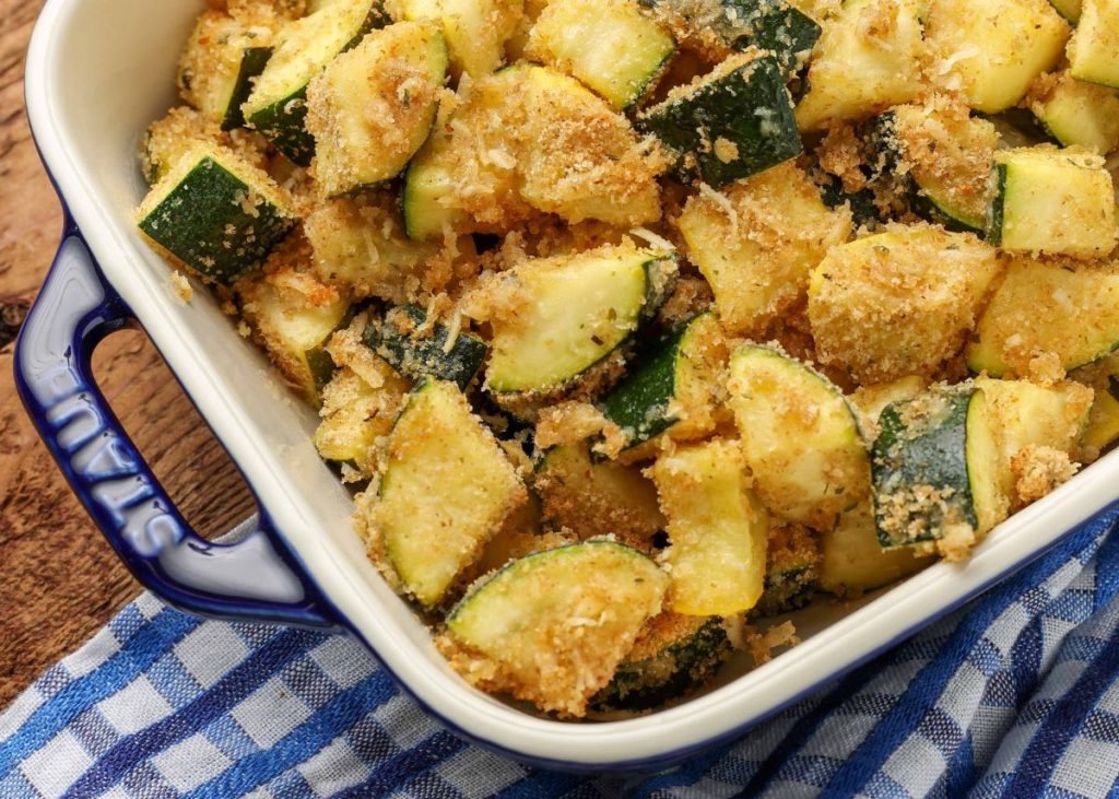 baked zucchini with breadcrumbs