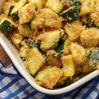baked zucchini with breadcrumbs